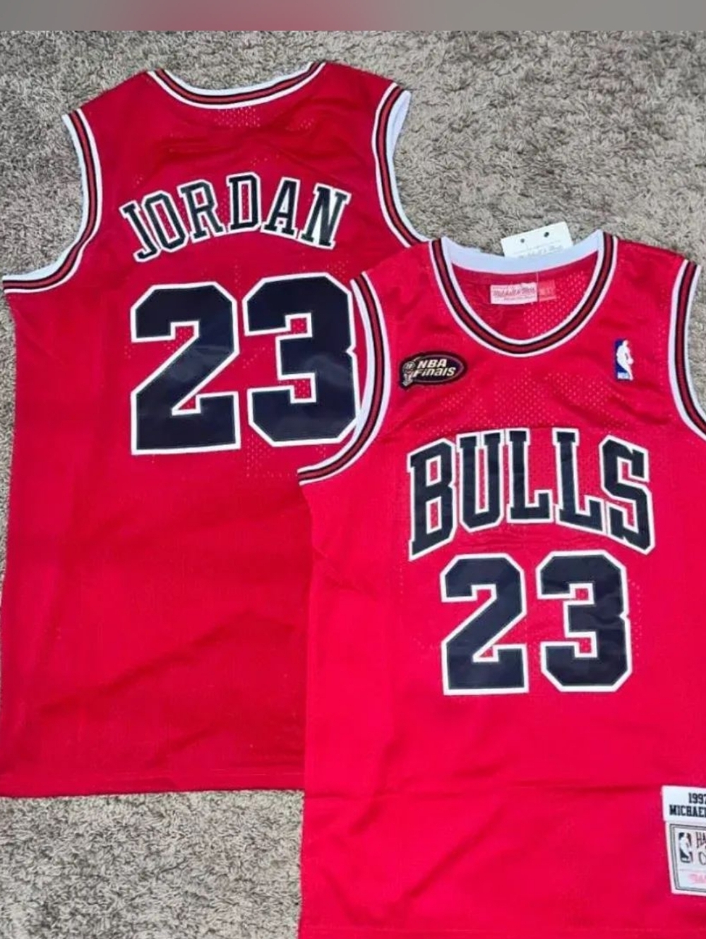 Mitchell & Ness Red Chicago Bulls #23 Jordan Jersey